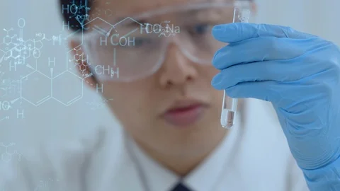 Chemical experiment concept. pharmacy. Scientist. Laboratory. Stock Footage 123760717