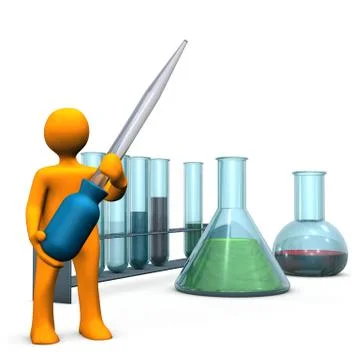 Chemical experiment Stock Illustration