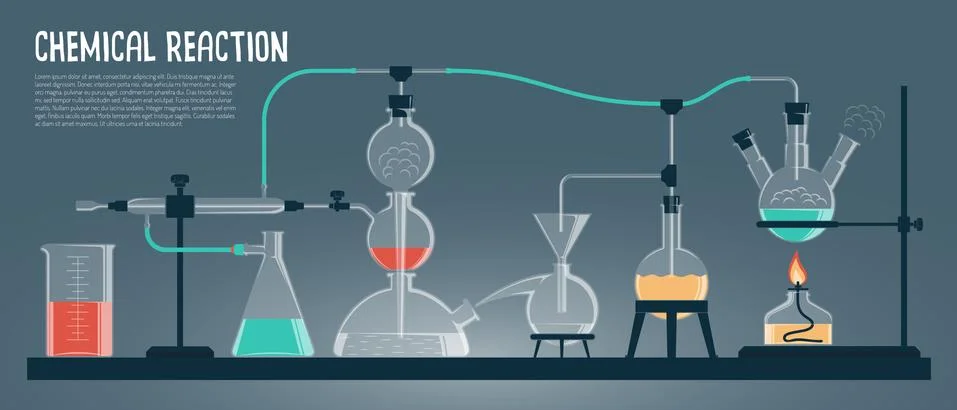 Chemical experiment Stock Illustration