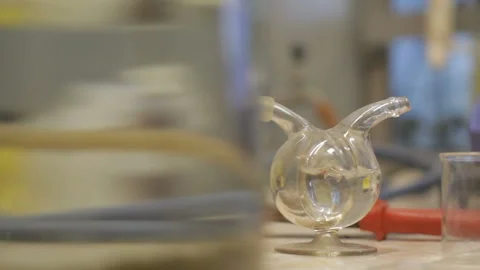 Chemical experiment laboratory Stock Footage 90131482