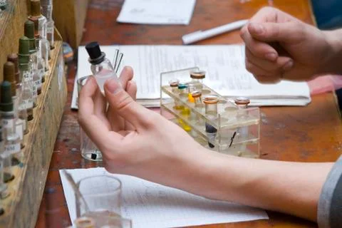 Chemical experiment Stock Photos