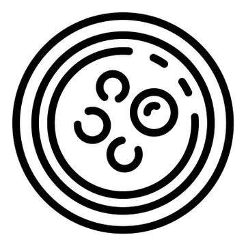 Chemical experiment top view icon, outline style Stock Illustration