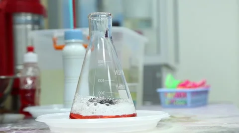 Chemical experiments in the laboratory Stock Footage 64455459