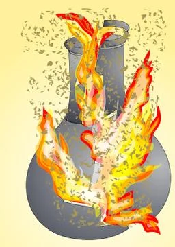 Chemical explosion Stock Illustration