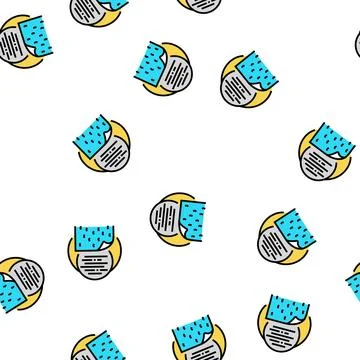 Chemical fiber vector seamless pattern Illustrazione stock