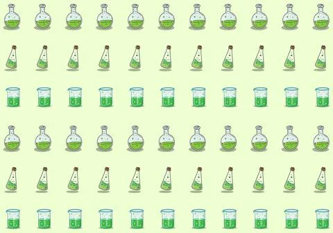 Chemical Flask Background Stock Illustration