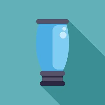 Chemical flask with bubbling liquid experimenting in laboratory Stock Illustration