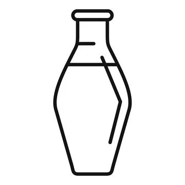 Chemical flask containing liquid for experimenting Stock Illustration