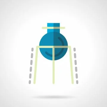 Chemical flask flat color vector icon Stock Illustration