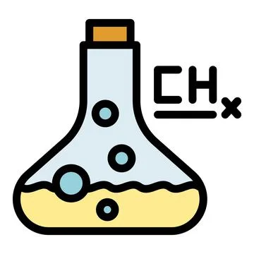 Chemical flask icon vector flat 스톡 일러스트