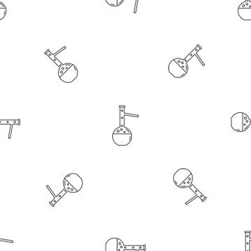 Chemical flask pattern seamless 库存插图