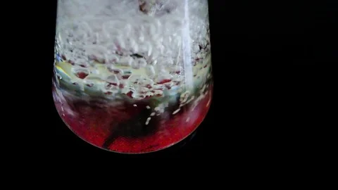 Chemical flask on a red fire Stock Footage 78189861