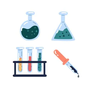 Chemical flask vector design illustration isolated on white background Stock Illustration