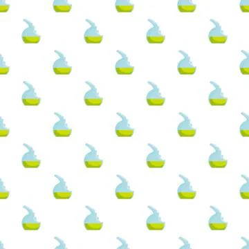 Chemical flask vector seamless pattern on white background イラスト素材
