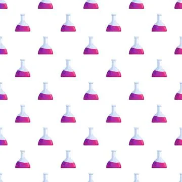Chemical flasks pattern forming a scientific background Illustrazione stock