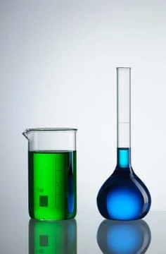 Chemical flasks Stock Photos