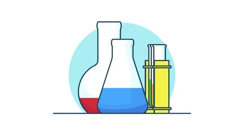 Chemical flasks rotation 360 degrees Stock Footage 62482307