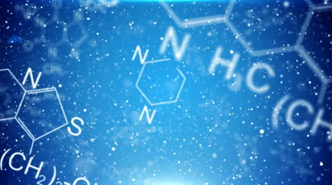 Chemical formulas. Video stock 49445210