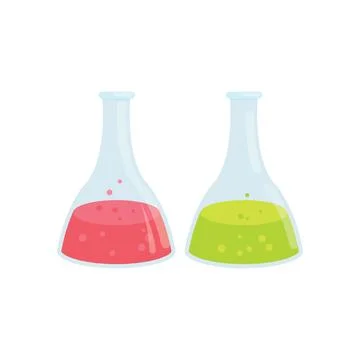 Chemical glass vector element design template Stock Illustration