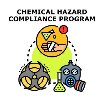 Chemical hazard compliance program for safety management Stock Illustration