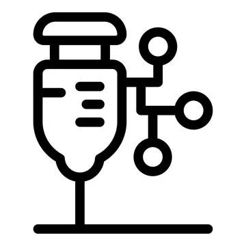 Chemical lab experiment is showing molecule structure with connected circles Stock Illustration