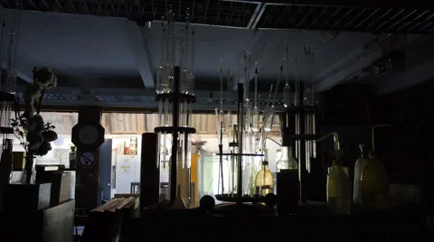 Chemical laboratory - Camera slide 動画素材 68979374