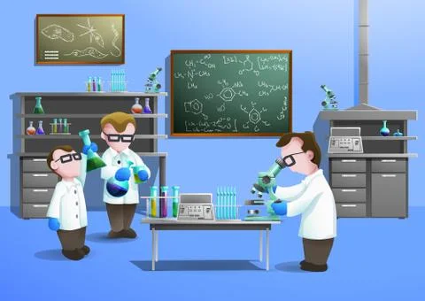Chemical Laboratory  Concept Stock Illustration