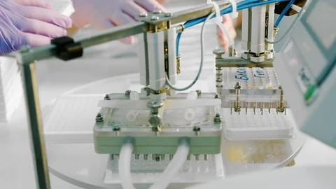 Chemical laboratory equipment Stock Footage 101013205