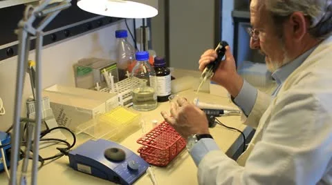 Chemical laboratory experiment Stock Footage 20453980