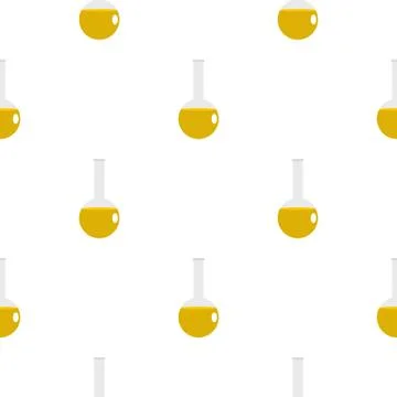 Chemical laboratory flask pattern seamless Stock Illustration