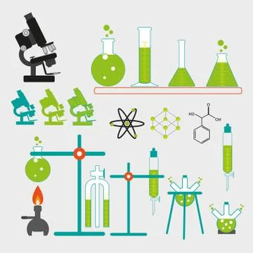 Chemical laboratory Stock Illustration