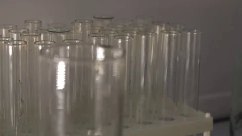 Chemical Laboratory Test Tubes Stock Footage 70287765