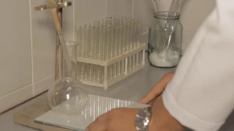 Chemical Laboratory Test Tubes Stock Footage 70287817