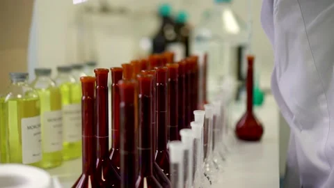 Chemical laboratory. testing drug samples Video stock 228273721