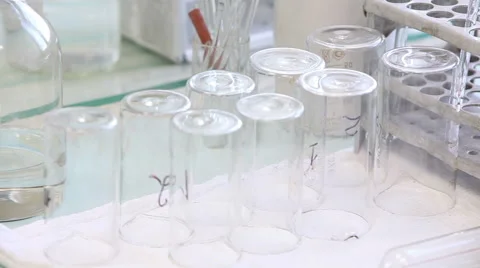 Chemical laboratory for testing of milk Stock Footage 62288911