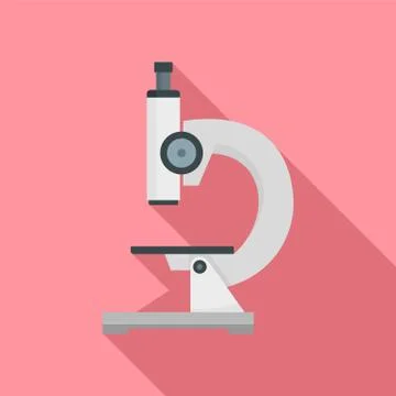 Chemical microscope icon, flat style Illustrazione stock