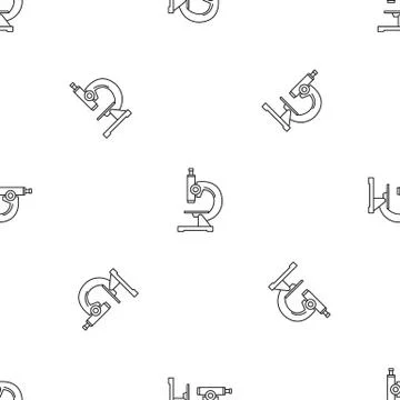 Chemical microscope pattern seamless Stockillustratie