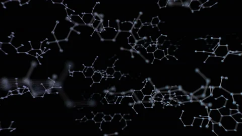 Chemical molecule Ah black 4k Stock Footage 110868596