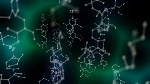 Chemical molecule Av dark 4k Stock Footage 110851927