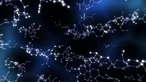 Chemical molecule Ch neon dark 4k Stock Footage 110860536