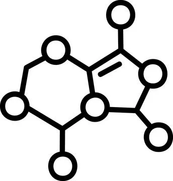 Chemical molecule formula structure science icon Stock Illustration