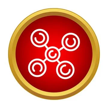 Chemical molecule structure connection network icon design 스톡 일러스트