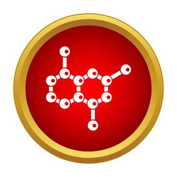 Chemical molecule structure icon in modern flat design Stock Illustration
