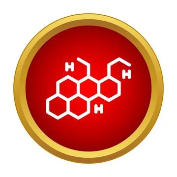 Chemical molecule structure icon representing science and research Stock Illustration
