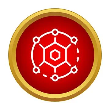 Chemical molecule structure icon representing science and research Stock Illustration