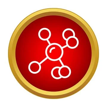 Chemical molecule structure icon representing science and research Stock Illustration