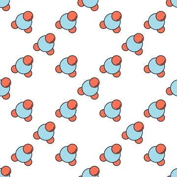 Chemical Molecule vector Chemistry colored seamless pattern Illustrazione stock