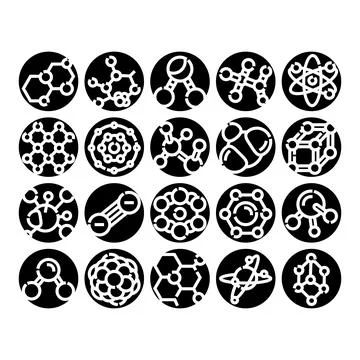 Chemical molecules and organic structures science symbols Stock Illustration