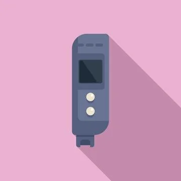 Chemical ph meter icon flat vector. Control level Illustrazione stock