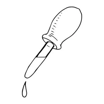 Chemical pipette for experiments. Vector illustration of a pipette for chemic Stock Illustration